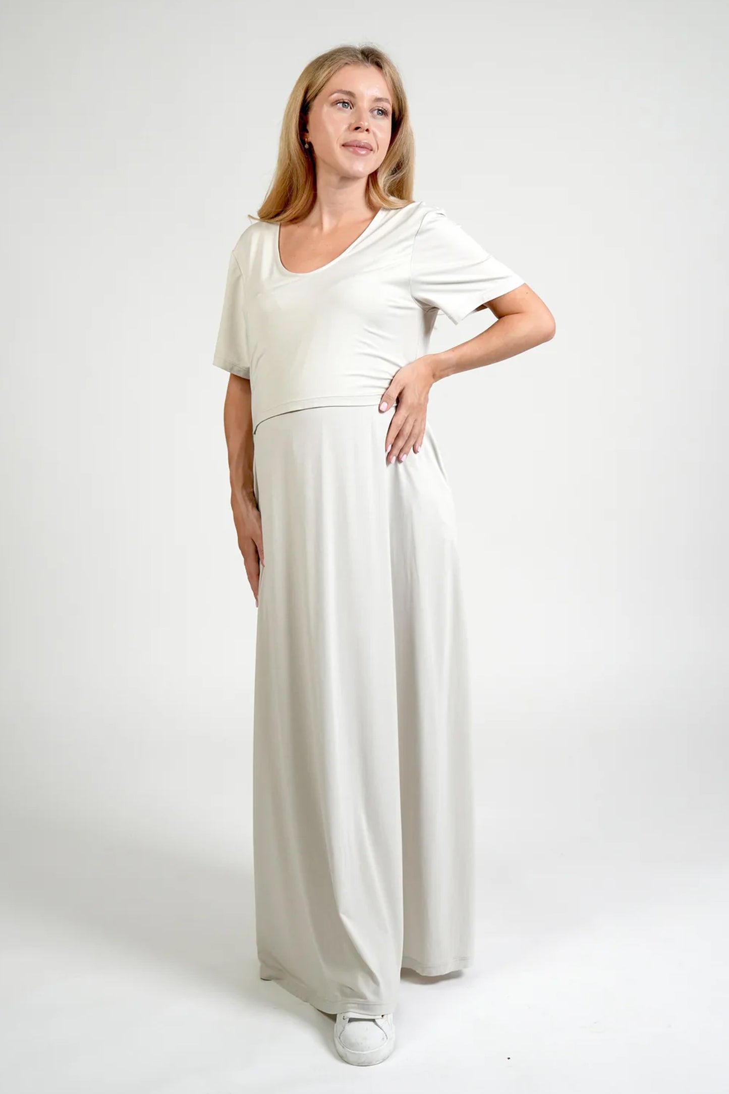 Everyday Nursing Dress - Beige