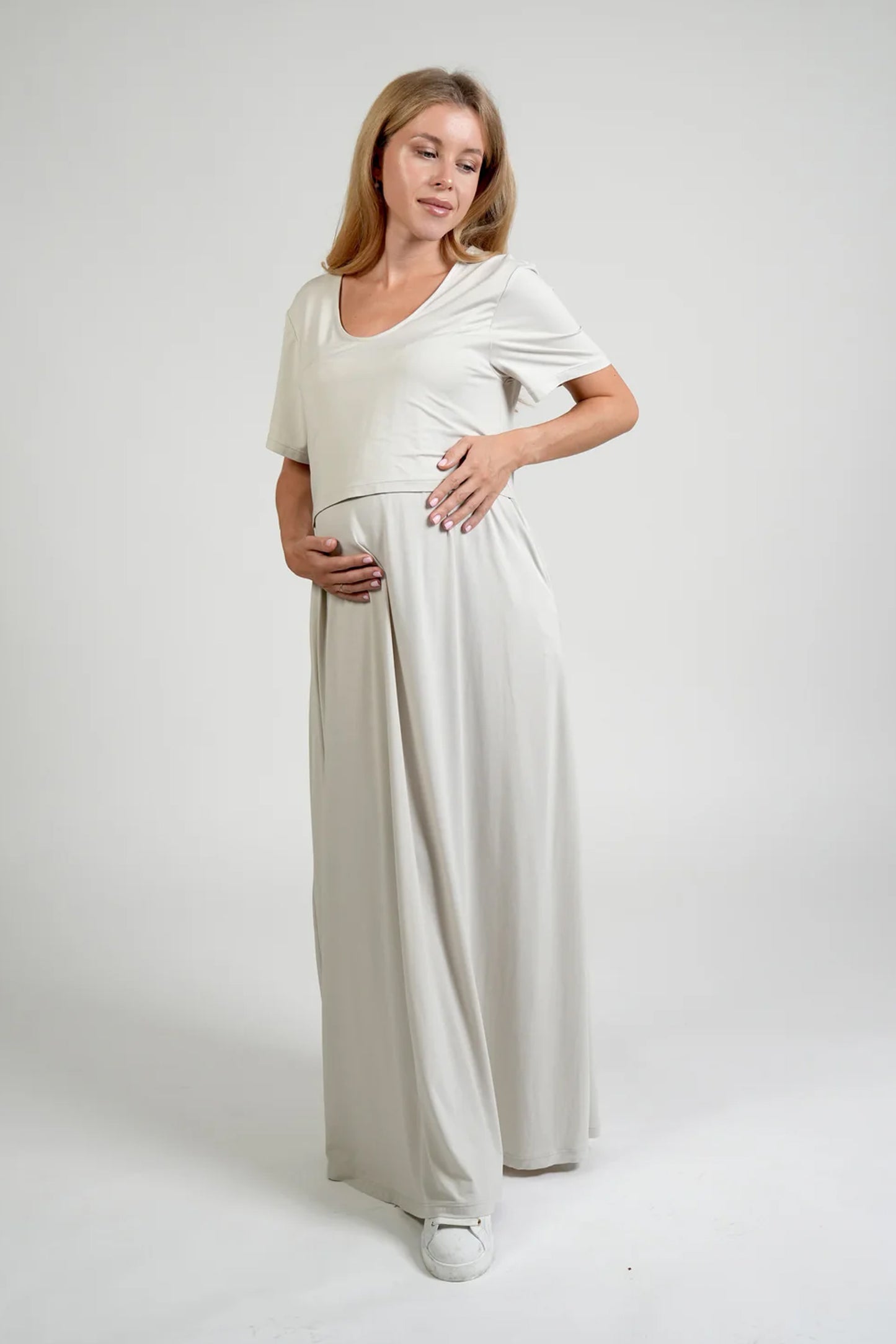 Everyday Nursing Dress - Beige
