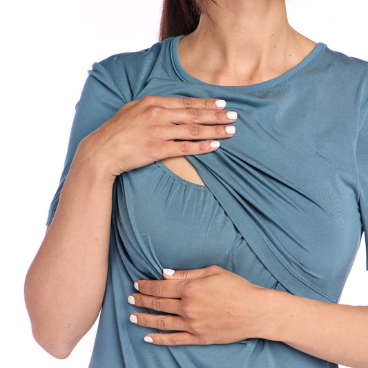 Navy casual everyday shirt designed for comfort from Bumply Shop