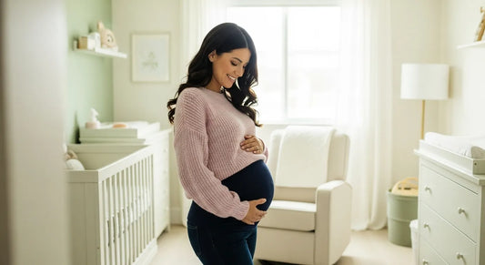Mom in maternity clothes