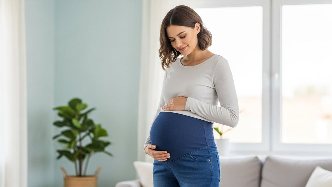one women in Maternity Pants