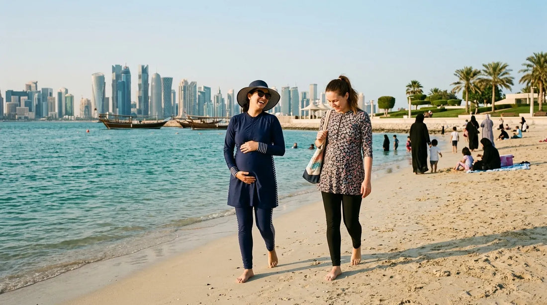 Beach Club Outfit Ideas For Pregnant Women in Qatar