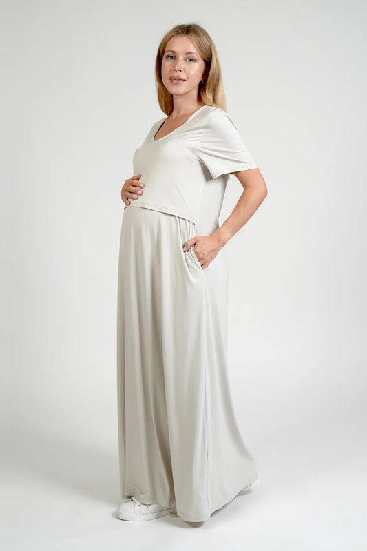 Everyday Nursing Dress - Beige