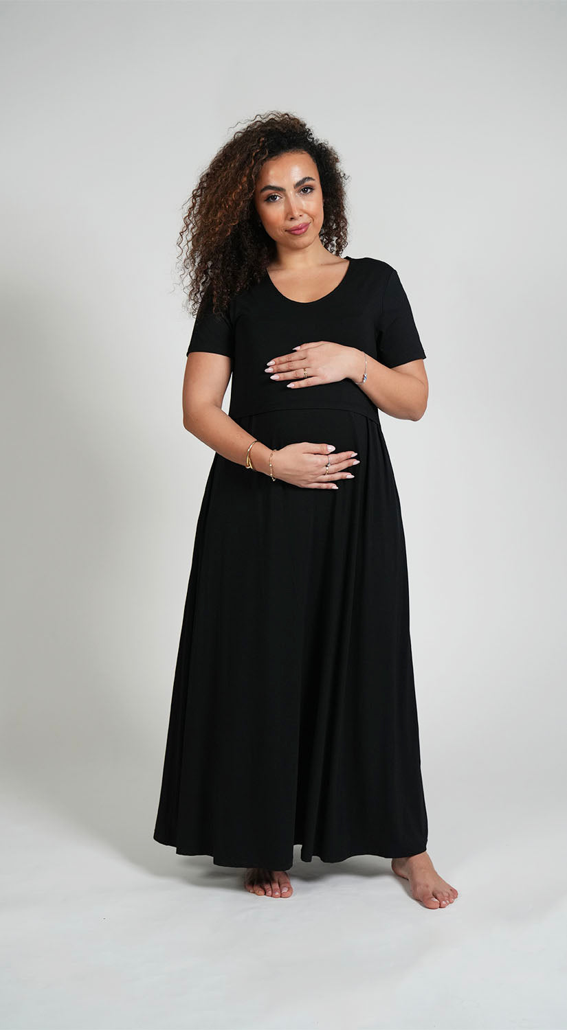 Everyday Nursing Dress - Black