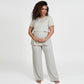 Beige maternity pants designed for comfort and support
