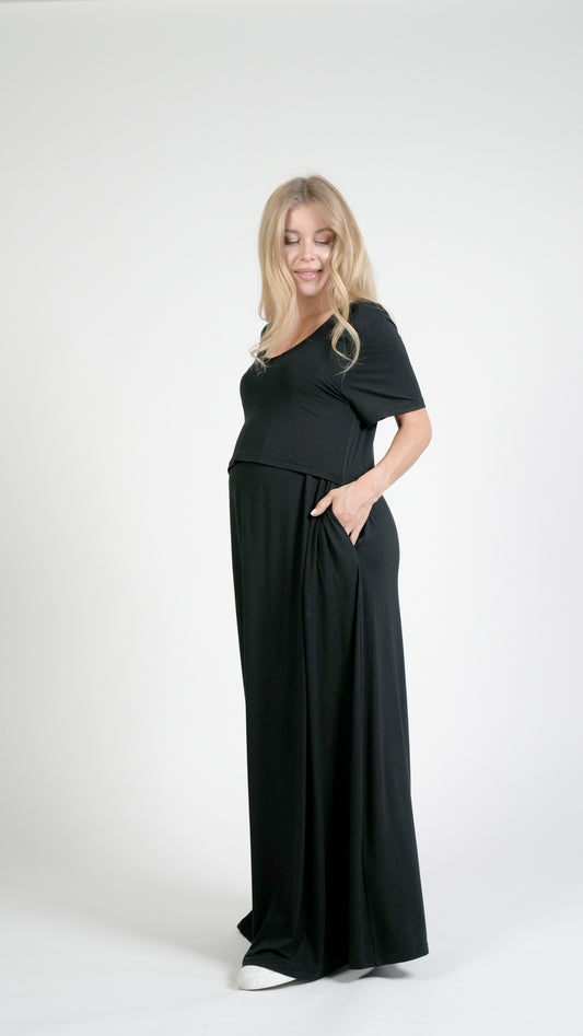 Everyday Nursing Dress - Black