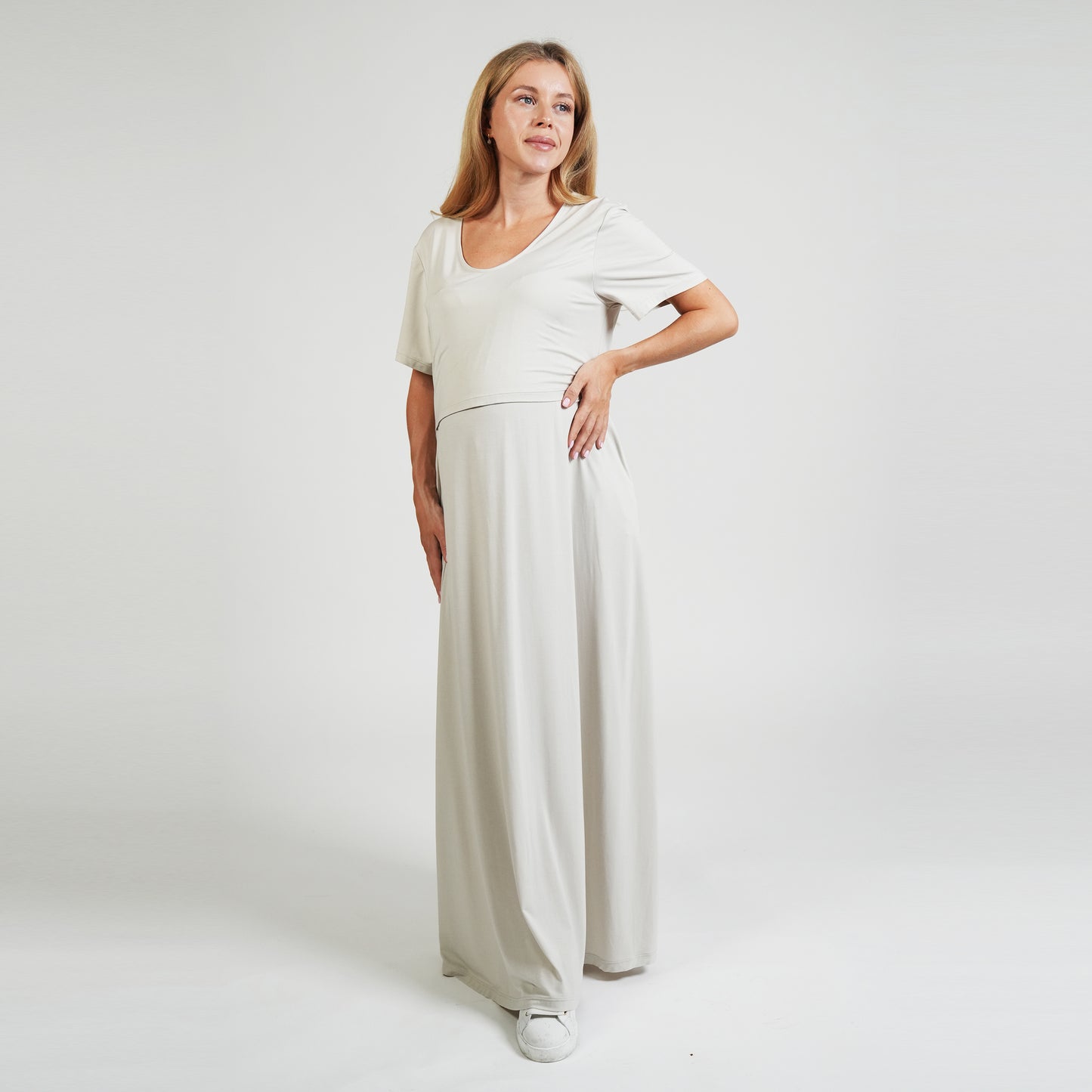 Everyday Nursing Dress - Beige