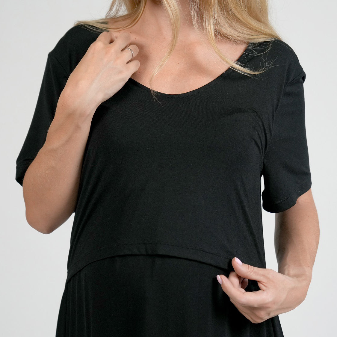 Everyday Nursing Dress - Black