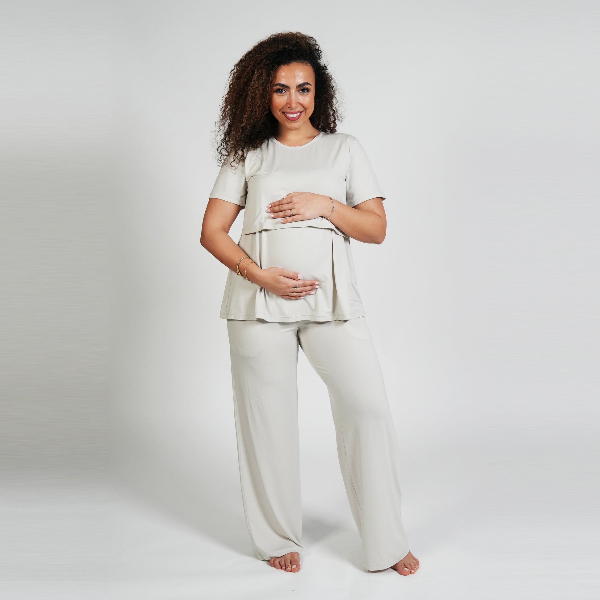Everyday Maternity Pants in beige from Bumply Shop