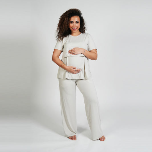 Beige Mama Set displayed as a coordinated outfit from Bumply Shop